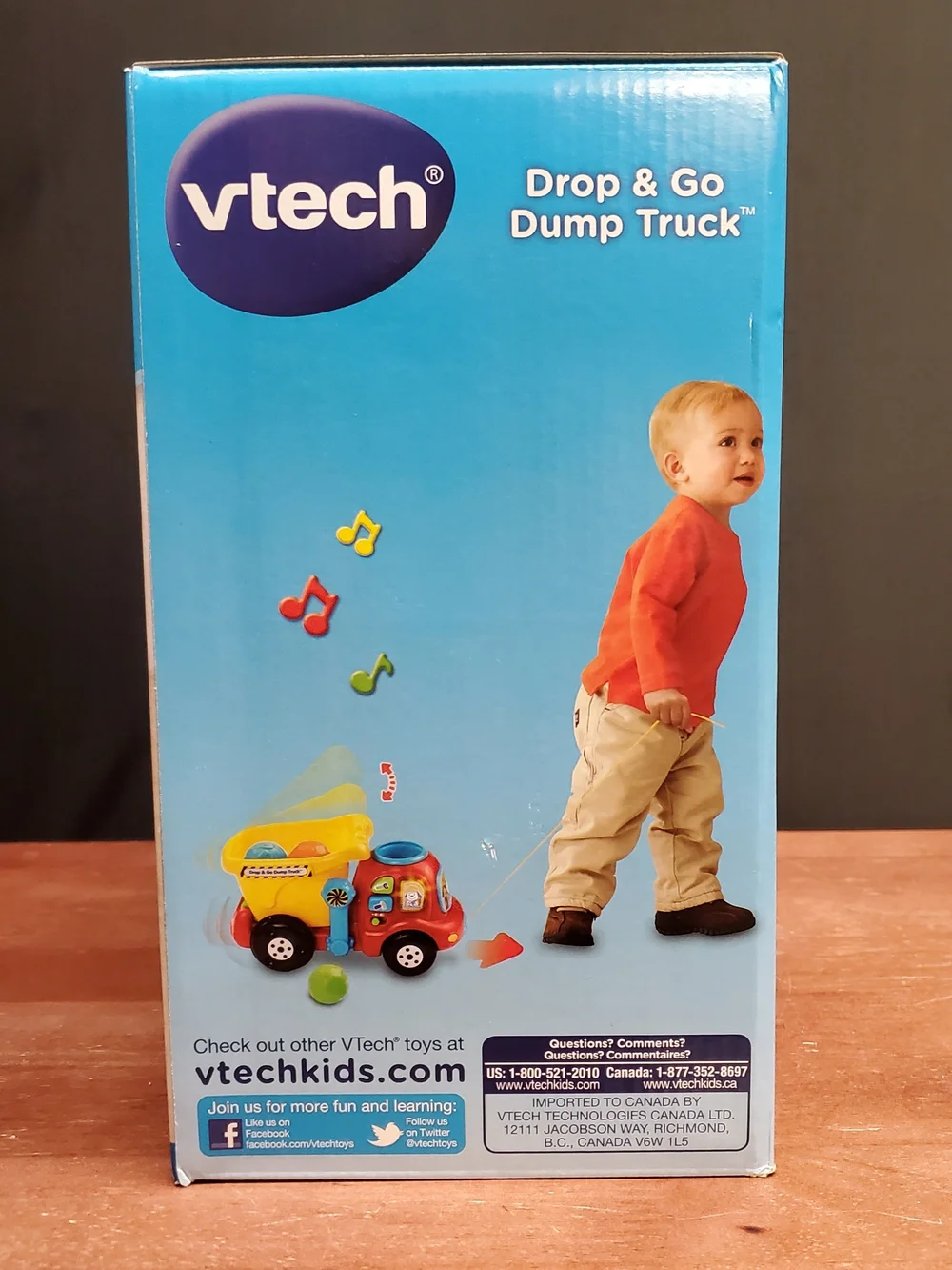 Vtech Drop & Go Dump Truck - Red and Yellow Interactive Toy